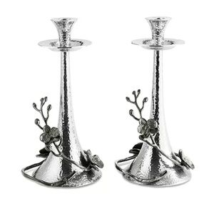 Michael Aram Black Orchid Candle Holders - New without box